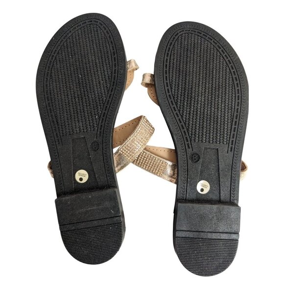 Charlotte Russe Rose Gold Thong Sandals Size 8 Women New Never Worn - Picture 4 of 7